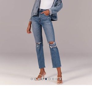 ABERCROMBIE Ultra High Rise Ankle Straight Jeans